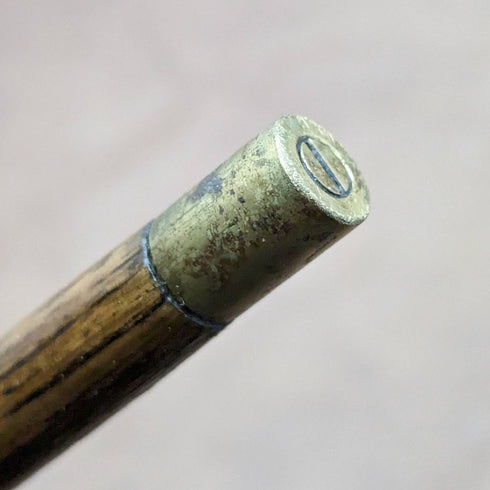 1902 British Antique Ladies Cane Cane Sterling Silver Derby Handle 82cm